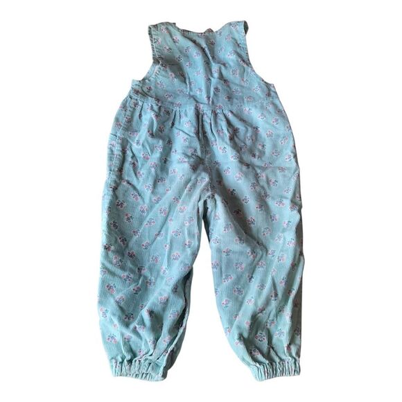 Adorable Kids Overalls - Mint Green Floral - Picture 5 of 6